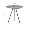Βοηθητικό τραπέζι Jacksie Inart χρυσό μέταλλο Φ51x54εκ 287-000013