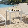 Τραπεζάκι παραλίας Kliton pakoworld αλουμίνιο σε λευκή απόχρωση 45x45x41εκ 288-000023