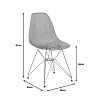 Καρέκλα Adelle pakoworld PP διάφανο γκρι-inox πόδι 46x55x81εκ 292-000015