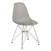 Καρέκλα Adelle pakoworld PP διάφανο γκρι-inox πόδι 46x55x81εκ 292-000015