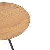Τραπέζι Xuson pakoworld φυσικό mdf-πόδι μαύρο μέταλλο Φ80x75εκ 292-000071