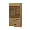 Βιτρίνα Pavi Βελανιδιά με 2 συρτάρια 84.3x33.8x156.4cm TO-PAVI2W2S
