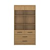 Βιτρίνα Pavi Βελανιδιά με 2 συρτάρια 84.3x33.8x156.4cm TO-PAVI2W2S