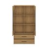 Βιτρίνα Pavi Βελανιδιά με 2 συρτάρια 84.3x33.8x156.4cm TO-PAVI2W2S