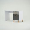 Γραφείο Timmy Λευκό-Γραφίτη-Γκρι 120x53.7x77cm TO-TIMMY1D1S120