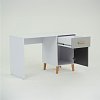 Γραφείο Timmy Λευκό-Γραφίτη-Γκρι 120x53.7x77cm TO-TIMMY1D1S120