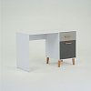 Γραφείο Timmy Λευκό-Γραφίτη-Γκρι 120x53.7x77cm TO-TIMMY1D1S120