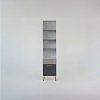 Βιβλιοθήκη Timmy Λευκό-Γραφίτη-Γκρι 46.8x36x199cm TO-TIMMY1D1S