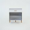 Κομότα Timmy Λευκό-Γραφίτη-Γκρι 84x36x92cm TO-TIMMYCHEST2D1S