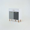 Κομότα Timmy Λευκό-Γραφίτη-Γκρι 84x36x92cm TO-TIMMYCHEST2D1S