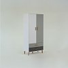 Ντουλάπα Timmy 2D2S Λευκό-Γραφίτη-Γκρι 90x50x199cm TO-TIMMY2D2S