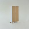 Ντουλάπα Timmy 2D2S Λευκό-Γραφίτη-Γκρι 90x50x199cm TO-TIMMY2D2S