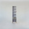 Ραφιέρα Timmy 2D1S Λευκό-Γραφίτη-Γκρι 46.8x36x199cm TO-TIMMY2D1S