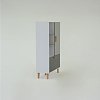 Ραφιέρα Timmy Λευκό-Γραφίτη-Γκρι 90x36x147cm TO-TIMMY1D1K