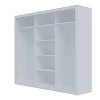Ντουλάπα Grandio Λευκή 250x60x215cm GR-GRAND-1