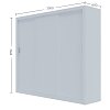 Ντουλάπα Grandio Λευκή 250x60x215cm GR-GRAND-1