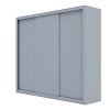 Ντουλάπα Grandio Γκρι 250x60x215cm GR-GRAND-3