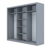 Ντουλάπα Grandio Γκρι 250x60x215cm GR-GRAND-3