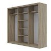 Ντουλάπα Grandio Σονόμα με καθρέφτη 250x60x215cm GR-GRANDMIR