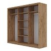 Ντουλάπα Grandio Χρυσό Δρυς με καθρέφτη 250x60x215cm GR-GRANDMIR-2