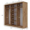 Ντουλάπα Grandio Χρυσό Δρυς με καθρέφτη 250x60x215cm GR-GRANDMIR-2