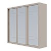 Ντουλάπα Grandio Cashmere με καθρέφτη 250x60x215cm GR-GRANDMIR-4