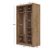 Ντουλάπα Linea Χρυσό Δρυς 120x60x215cm GR-LINEA-2