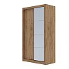 Ντουλάπα Linea Χρυσό Δρυς με καθρέφτη 120x60x215cm GR-LINEAMIR-2