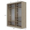 Ντουλάπα Reflex Σονόμα 180x60x215cm GR-REFL