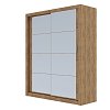 Ντουλάπα Reflex Χρυσό Δρυς με καθρέφτη 180x60x215cm GR-REFLMIR-2