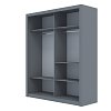 Ντουλάπα Reflex Γκρι με καθρέφτη 180x60x215cm GR-REFLMIR-3