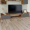 Έπιπλο TV Callisto Σκούρο Δρυς-Γραφίτης 200x40x30cm GR-CALTV-2