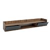 Έπιπλο TV Callisto Σκούρο Δρυς-Γραφίτης 200x40x30cm GR-CALTV-2