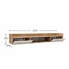 Έπιπλο TV Callisto Χρυσό Δρυς-Λευκό 200x40x30cm GR-CALTV-1