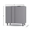 Craft Κάτω Γωνιακό Ντουλάπι Γραφίτη 100x48x82cm BC80822C01