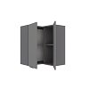 Craft Πάνω Ντουλάπι Γωνιακό Γραφίτης 60-60x30x72cm WG6072C01