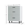 Modest Κάτω Ντουλάπι Συρταριέρα Γκρι  60x48x82εκ LD1260M05