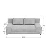 Καναπές Κρεβάτι Favorite Τριθέσιος Γκρι 200x81x71cm GR-FAV-MA95