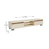 Έπιπλο TV Lilu Μπεζ-Σκούρο Δρυς 175x37x31cm GR-LILUTV