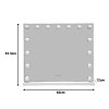 Καθρέπτης Led Hollywood pakoworld μέταλλο λευκό 60x12x52.3εκ 298-000050