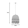 Φωτιστικό οροφής Amide Inart E27 φυσικό Φ50x125εκ 311-000018