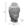 Επιτραπέζιο διακοσμητικό βούδας Rolia Inart γκρι terracotta 16x16x28εκ 312-000014