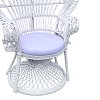 Πολυθρόνα Dorothy Inart με λευκό μαξιλάρι-λευκό rattan 115x53x147εκ 314-000001