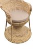 Πολυθρόνα Rea Inart με μπεζ μαξιλάρι-φυσικό rattan 92x75x140εκ 314-000003