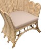 Πολυθρόνα Fragia Inart με μπεζ μαξιλάρι-φυσικό rattan 85x96x120εκ 314-000004