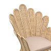 Πολυθρόνα Fragia Inart με μπεζ μαξιλάρι-φυσικό rattan 85x96x120εκ 314-000004