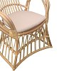 Πολυθρόνα Boloni Inart με μπεζ μαξιλάρι-φυσικό rattan 96x70x120εκ 314-000006