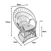 Πολυθρόνα Boloni Inart με μπεζ μαξιλάρι-φυσικό rattan 96x70x120εκ 314-000006