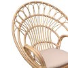 Πολυθρόνα Boloni Inart με μπεζ μαξιλάρι-φυσικό rattan 96x70x120εκ 314-000006