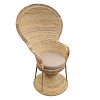 Πολυθρόνα Rea Inart με μπεζ μαξιλάρι-φυσικό rattan 92x75x140εκ 314-000003